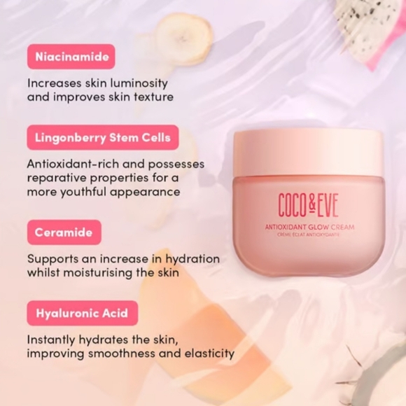 Coco&Eve Antioxidant Glow Cream Niacinamide Hyaluronic Acid Stem Cells 50ml - Picture 4 of 4